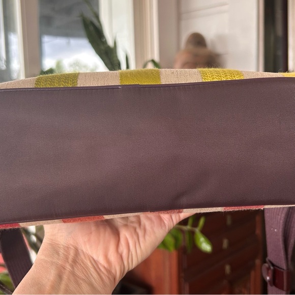 LONGCHAMP ($575) Striped UNISEX Crossbody Bag EUC made in France - Picture 10 of 12